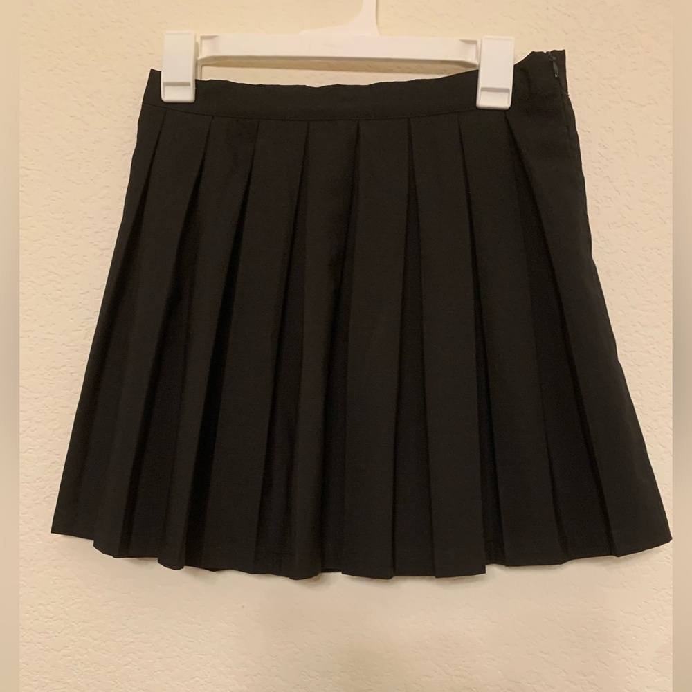 Classic Black Pleated Skirt